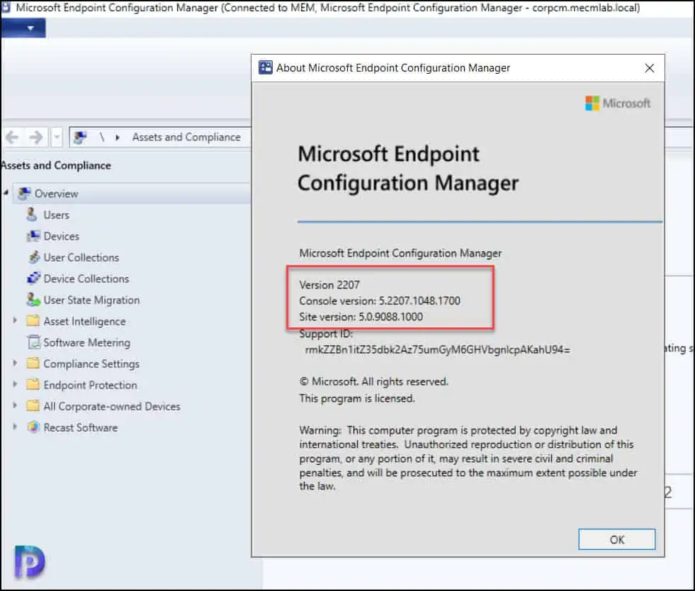 Microsoft Endpoint Configuration Manager Version 2207