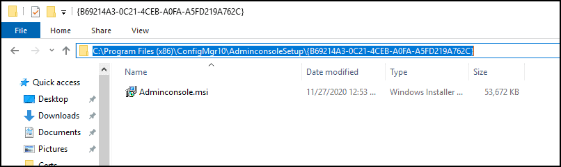 SCCM Console Upgrade Error 503 Remote Server Snap2