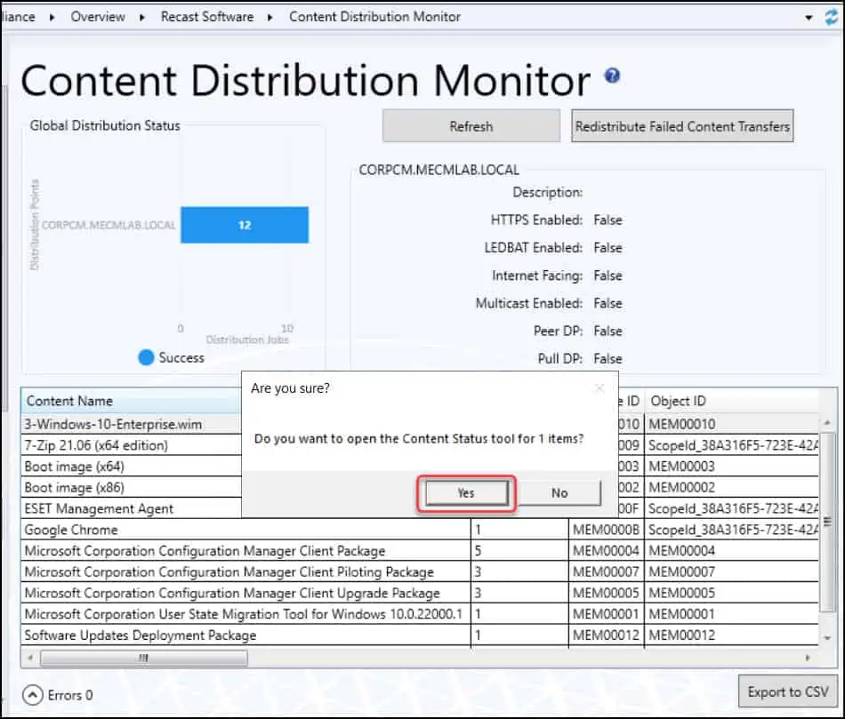 SCCM Content Distribution Monitor - Check Content Status