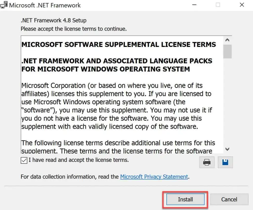 Fix SCCM Dot NET 4.8 Prerequisite Warning