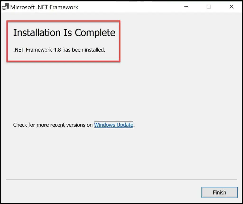 Fix SCCM Dot NET 4.8 Prerequisite Warning