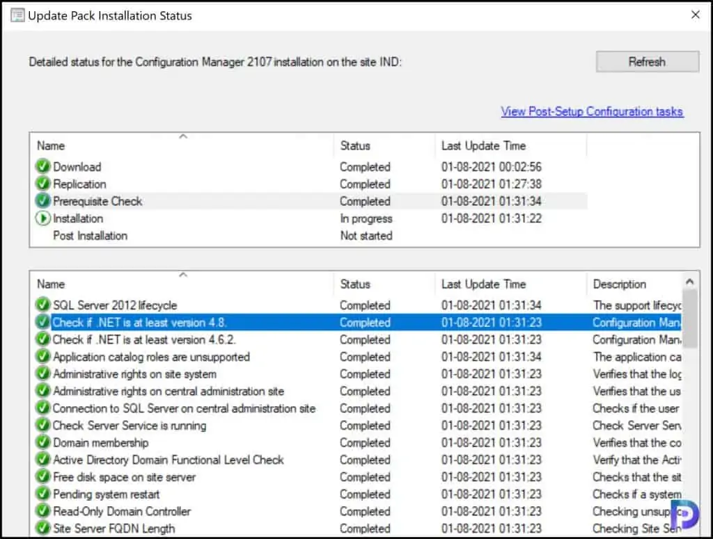 SCCM Dot NET 4.8 Prerequisite Warning