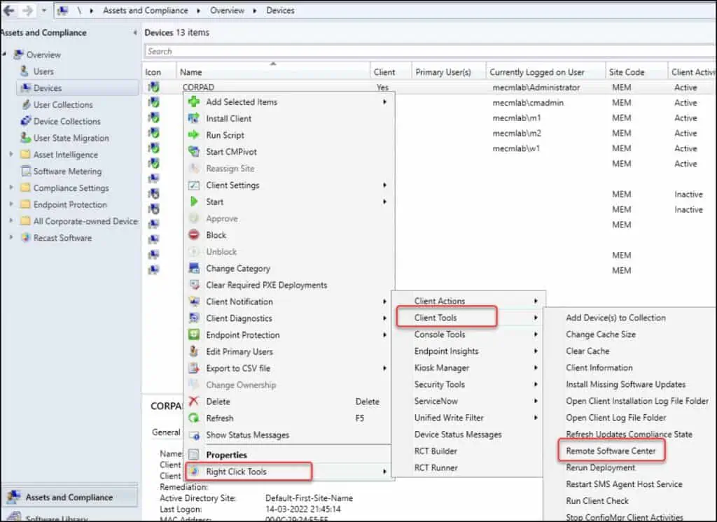 Launch SCCM Remote Software Center