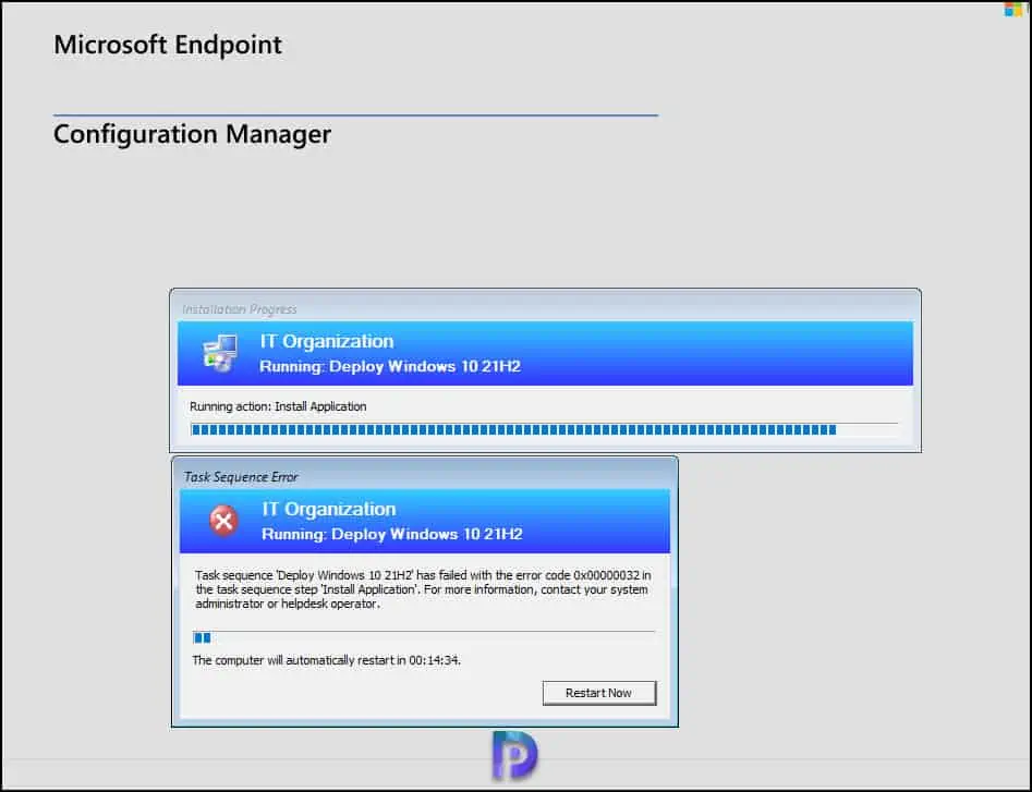 SCCM Task Sequence Error Code 0x00000032