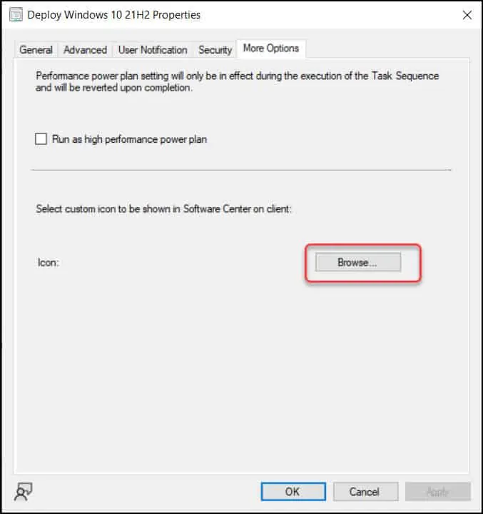 Set Icon for SCCM Task Sequence