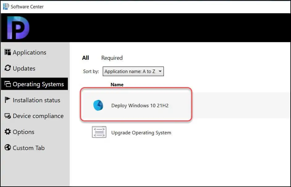 SCCM Software Center Icon for Task Sequences