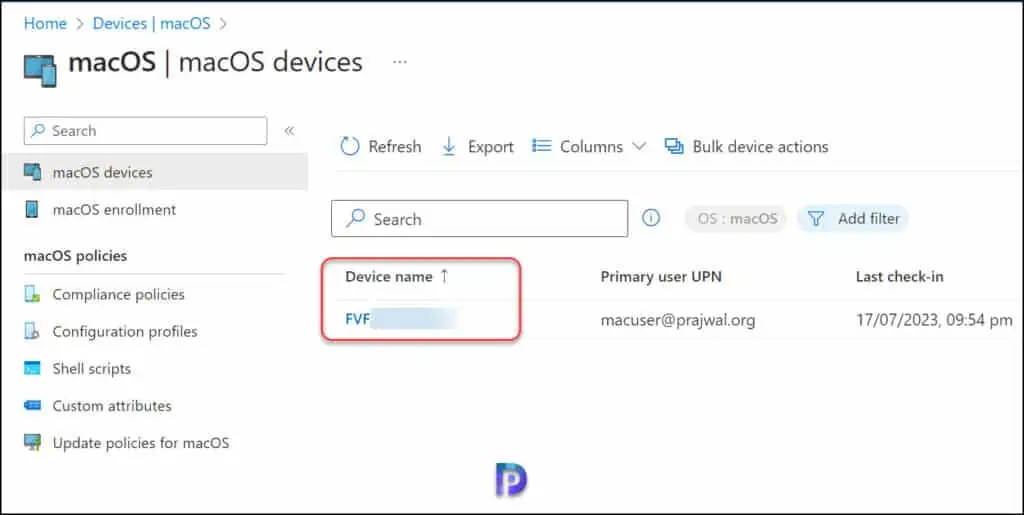 Set MacOS Device Name to Serial Number using Intune