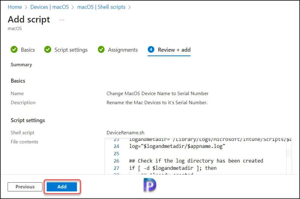 Set MacOS Device Name to Serial Number using Intune