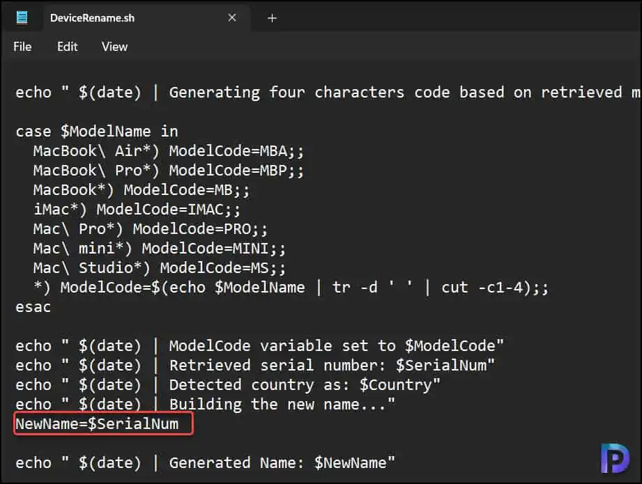 Script to Change MacOS Device Name to Serial Number