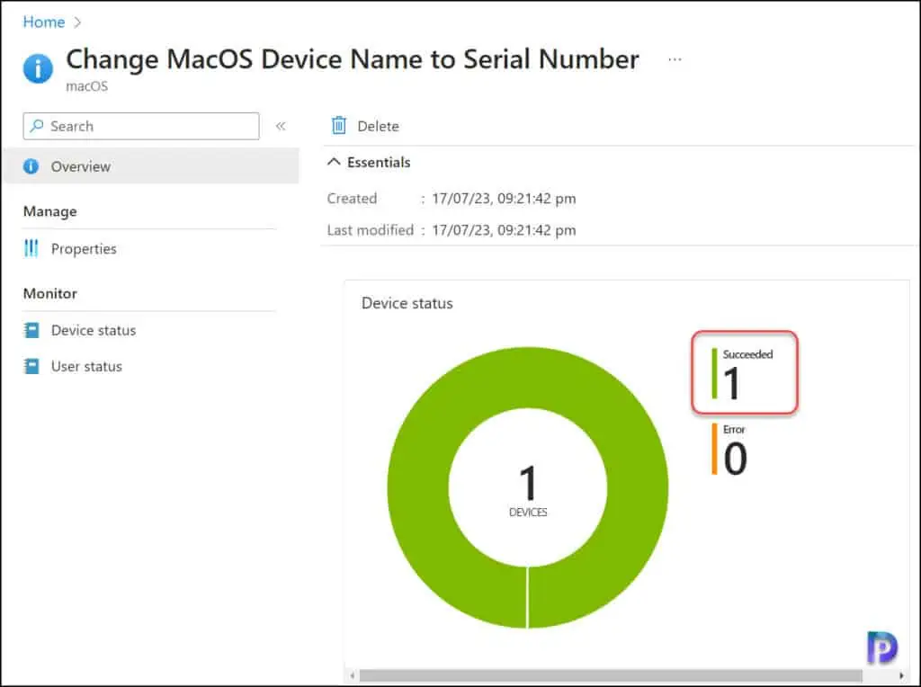 Monitor the Device Name Change in Intune