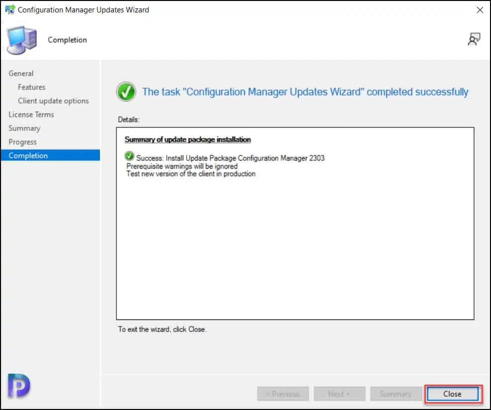 Install Configuration Manager 2303 Update