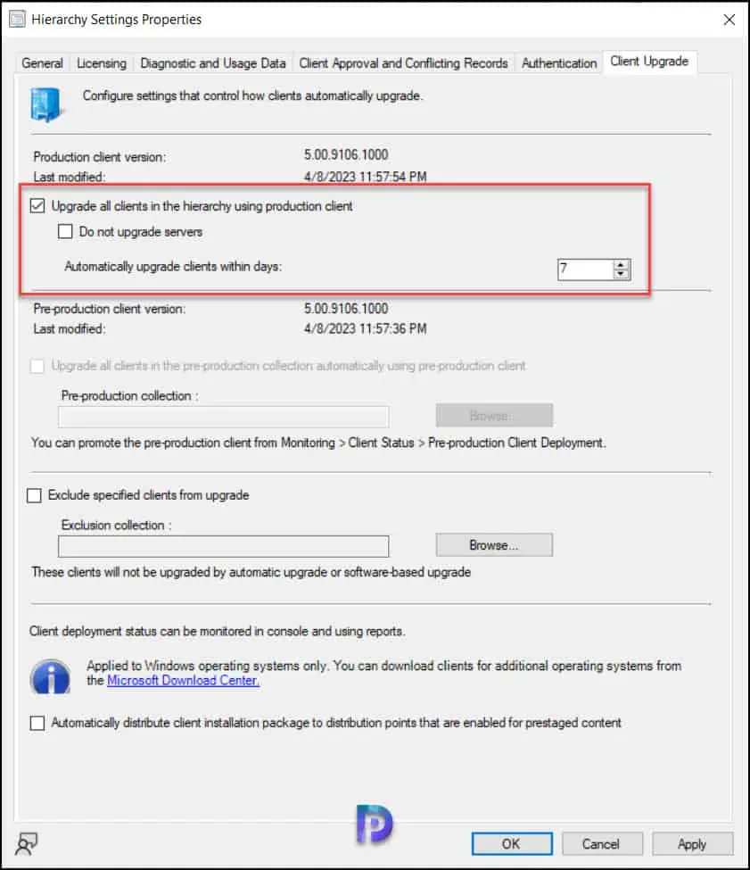 SCCM 2303 Upgrade – Upgrade Clients