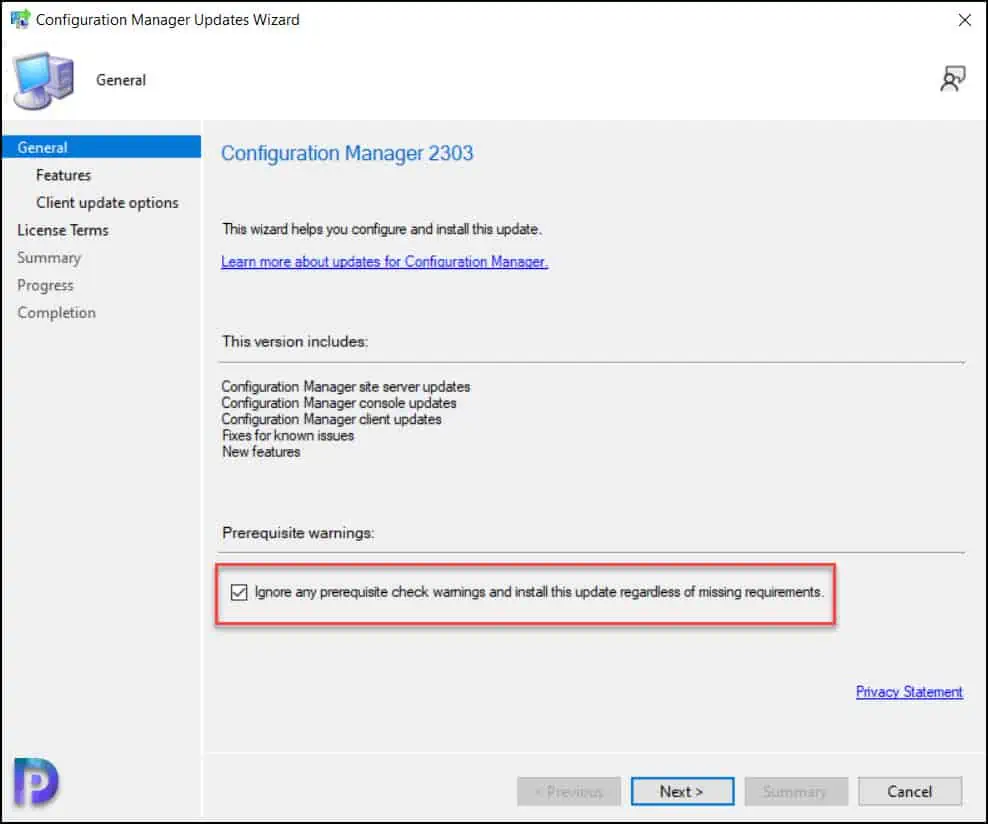 SCCM 2303 Upgrade