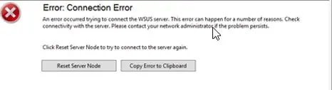 WSUS Connection Error