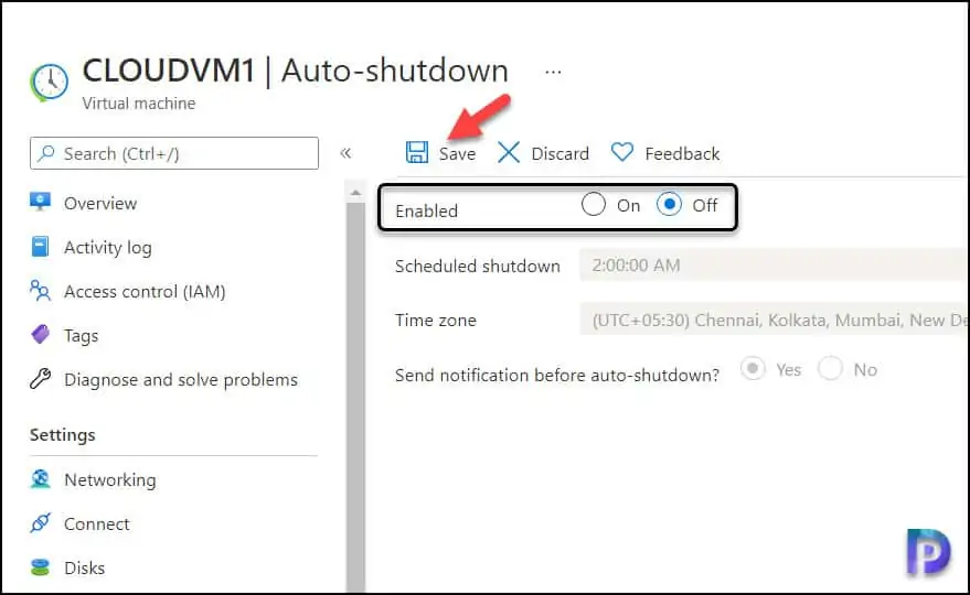 Steps to Turn Off Auto-Shutdown of Azure VM
