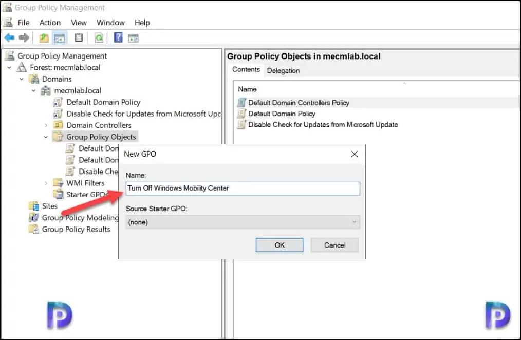 GPO to Disable Windows Mobility Center using GPO