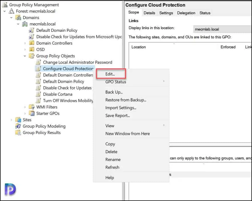 Create Group Policy to Turn on Cloud Protection in Microsoft Defender Antivirus