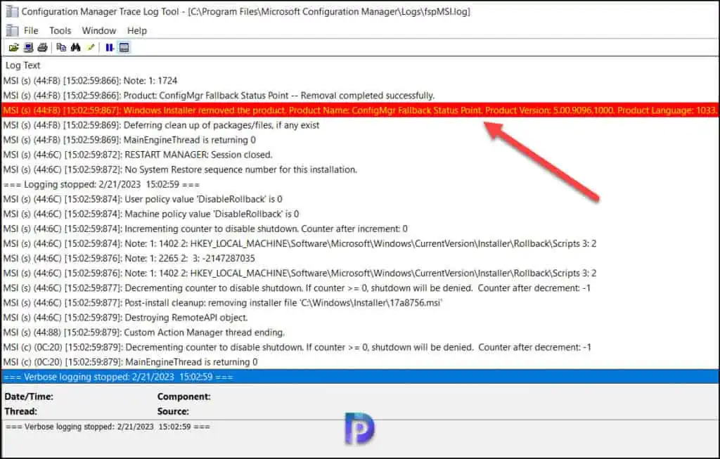 Remove SCCM Fallback Status Point Role