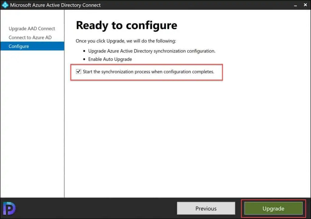 Upgrade Azure AD Connect