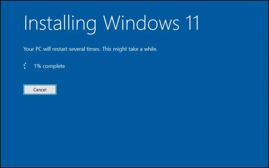 Installing Windows 11 Update