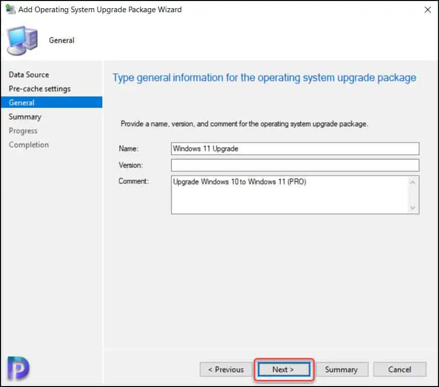 Add Windows 11 Operating System Upgrade Package in SCCM