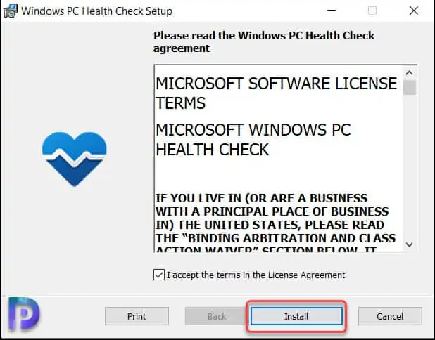 Install Windows 11 PC Health Check App