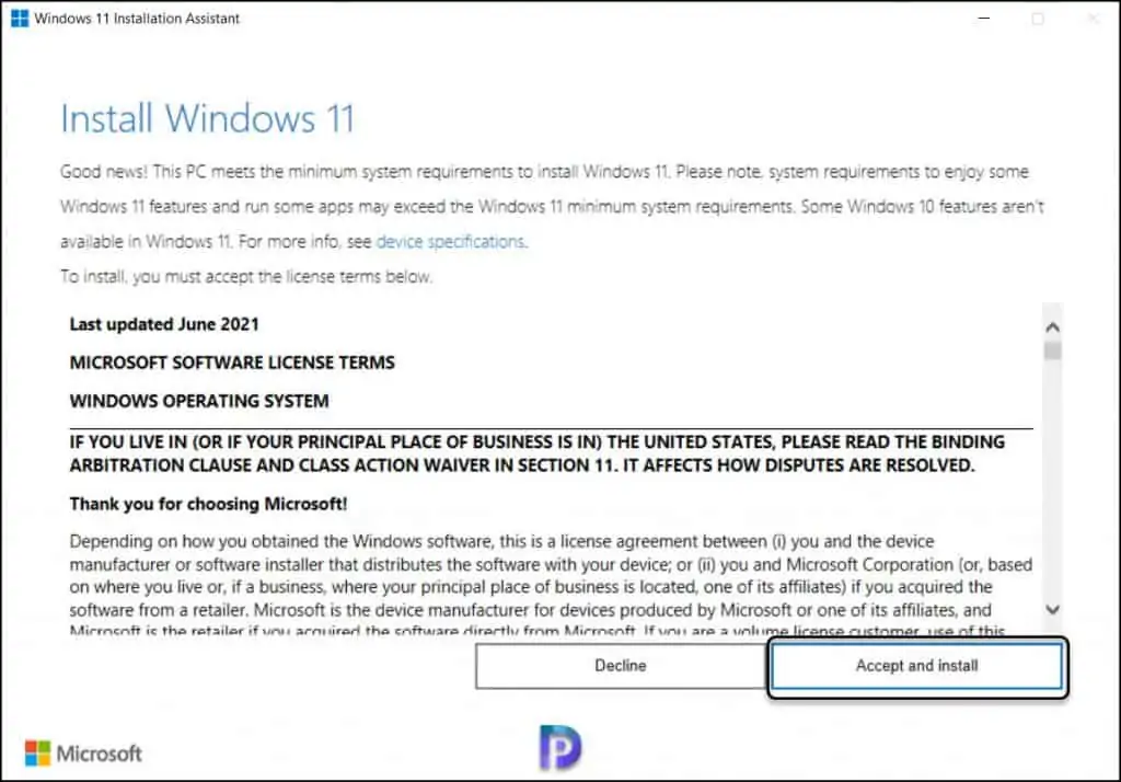 Upgrade to Windows 11 using Windows 11 Installation Assistant
