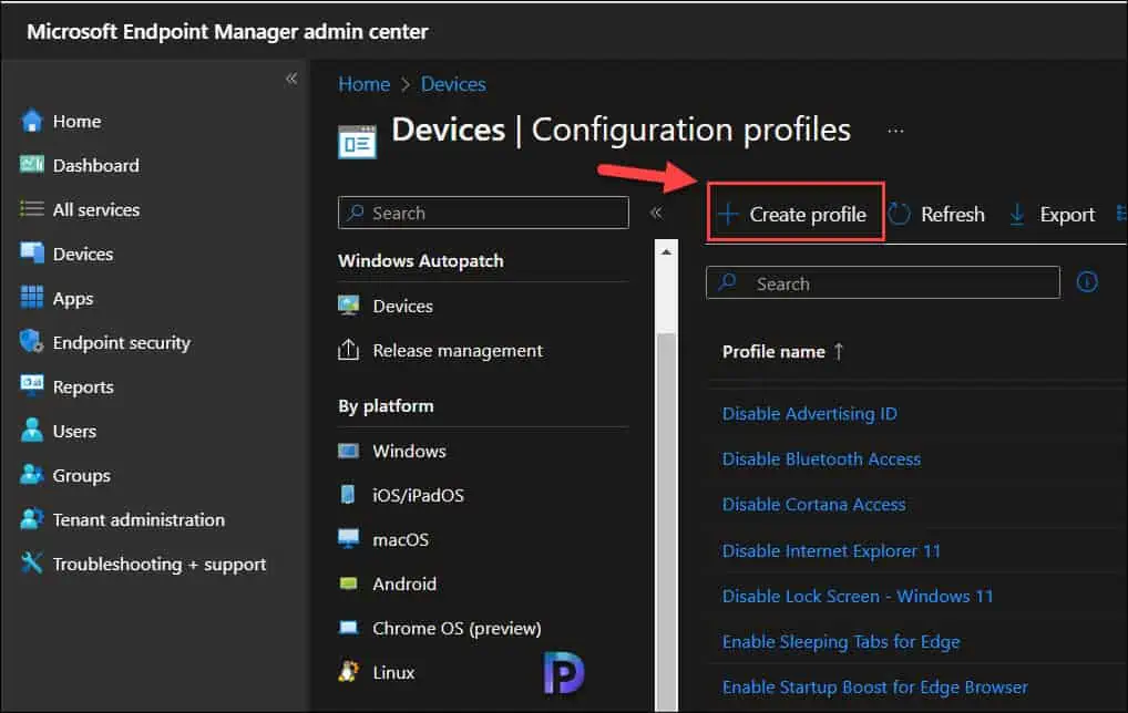 Use Intune to Configure Sites to Open when the Edge Browser Starts