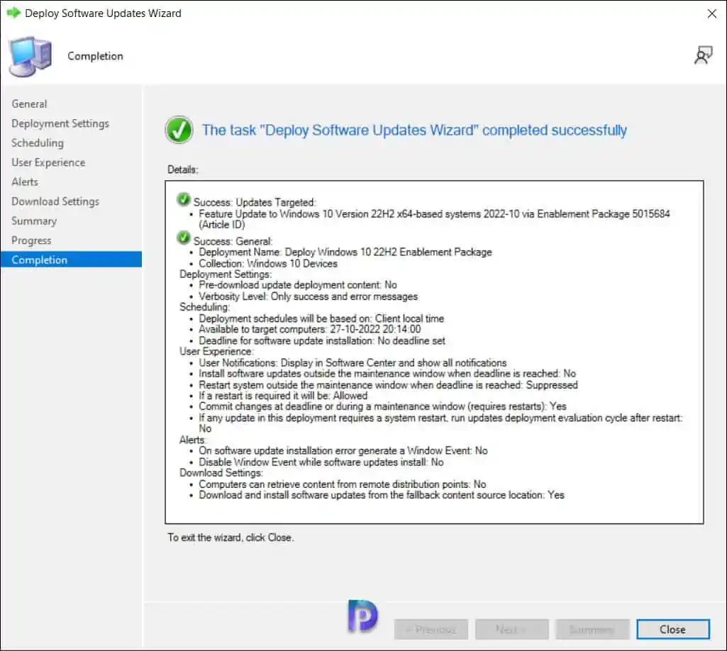 Deploy Windows 10 22H2 Feature Update using SCCM